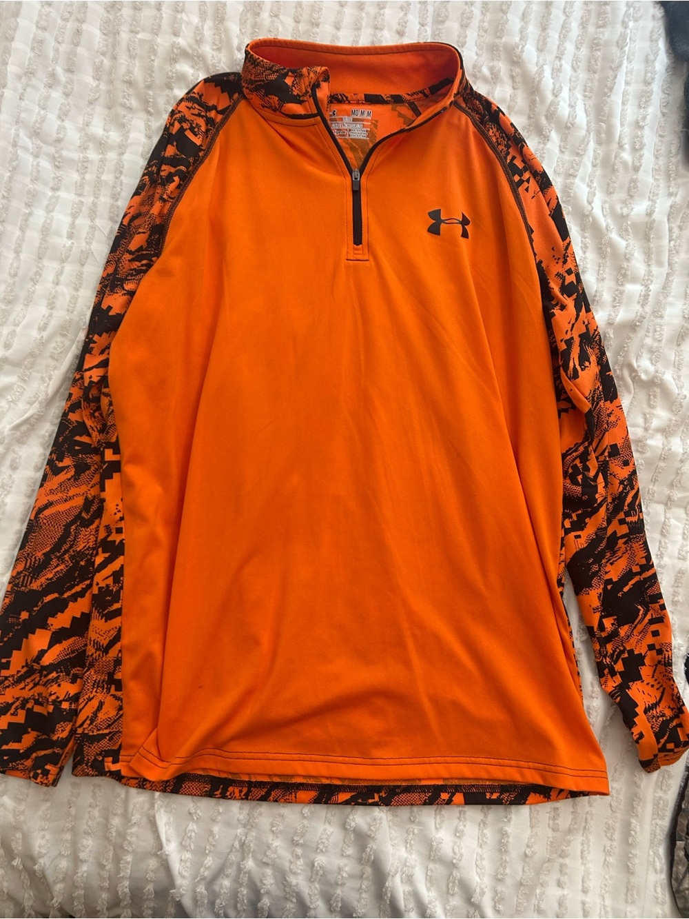 Under Armour Men’s Orange & Black Quarter-Zip Pullover